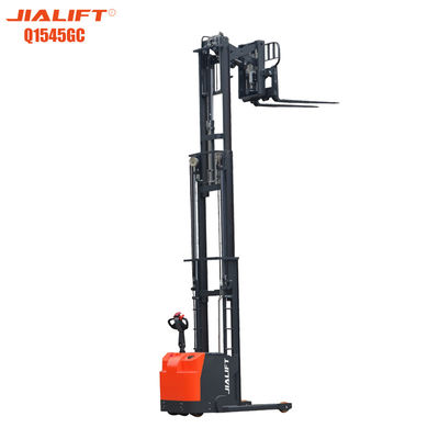 품질  UL Electric Reach Walkie Stacker Standing On 1500kg Lifting Height 4500mm 공장